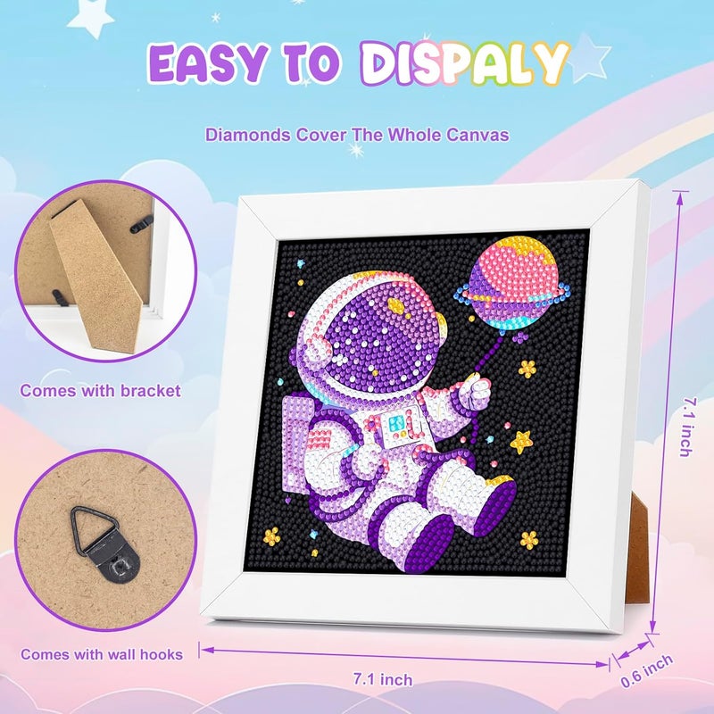 Nardoll Diamond Art Kits with Wooden Frame - Crafts for Girls - Diamond Art Painting Dots Paint by Number - Arts and Crafts - GEM Art for Adult Beginners Home Wall Decor - Image 3